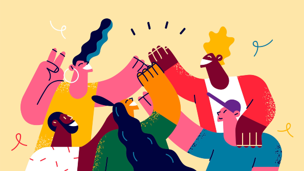 People celebrating together
